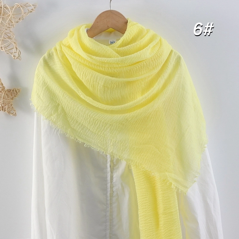 Women’s Elegant Basic Solid Color Cotton And Linen Scarf