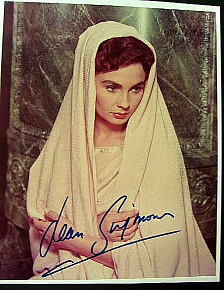 JEAN SIMMONS (THE ROBE) HAND SIGN AUTOGRAPH Photo Poster painting (CLASSIC BRITISH ACTRESS)