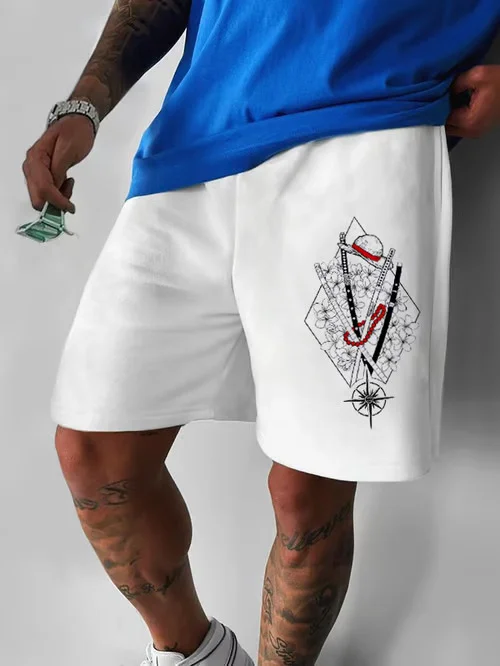 Men's One Piece Three-Knife Sports Shorts