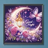 Gute Nacht Halbmond Schmetterling - speziell geformtes Diamond Painting - 30*30cm