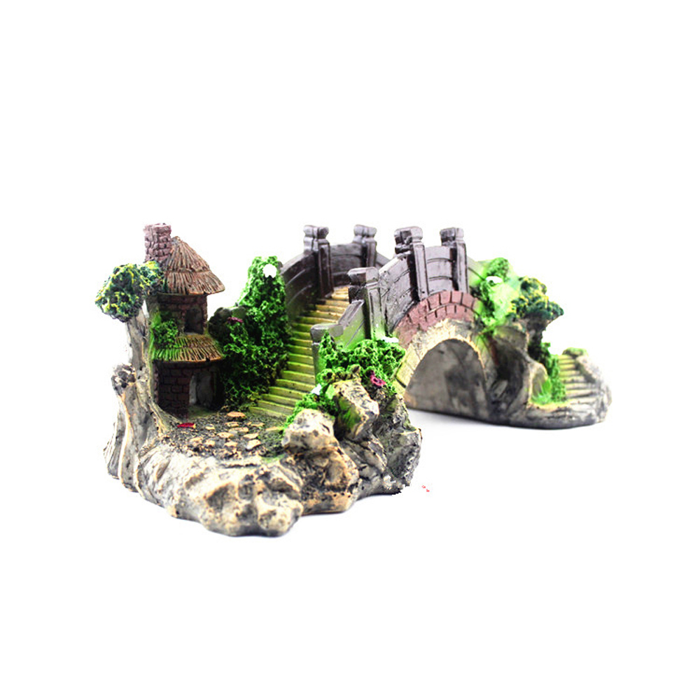 Resin Fish Tank Landscaping Decoration Bridge Aquarium Equipment Accessories