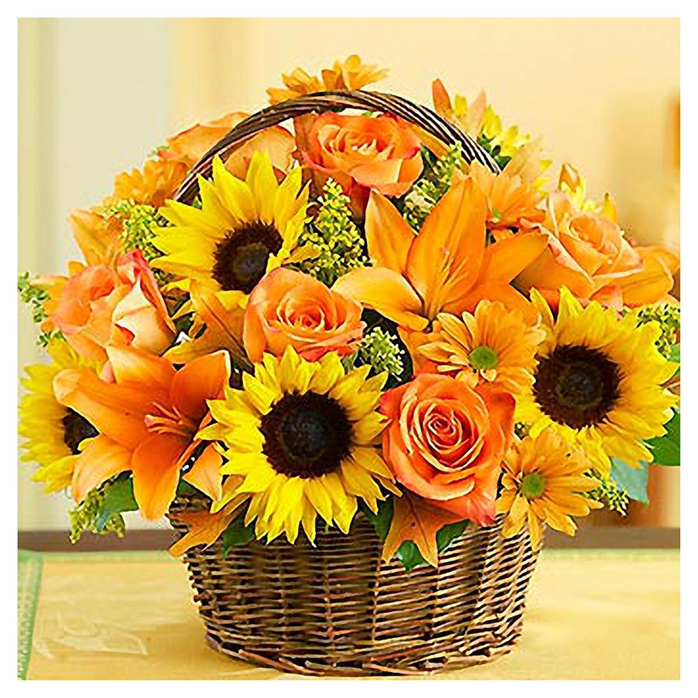 

30*30CM Special Shaped Diamond Painting-Sunflowerss, 501 Original
