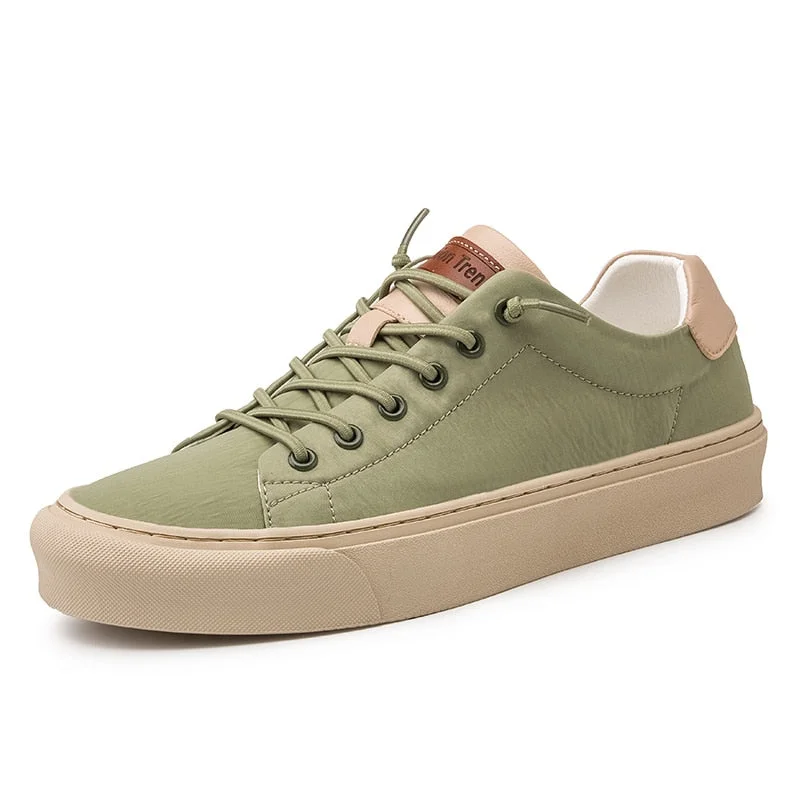 Nine o'clock New Arrivals Casual Shoes For Men Non-Leather Comfortable Breathable Flats Sneaker Green Slip Resistant Footwear