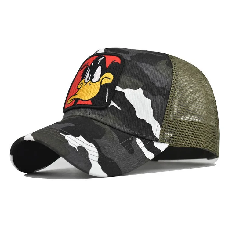 Baseball Cap Animal motifs Cap Adult Net cap Hat Unisex Duck Embroidery shade Spring Autumn Cap Hip Hop Fitted Cap
