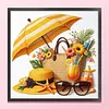 Beach Tote Glass Bead Partial 11CT DIY Stamped Cross Stitch Kits for Beginners Adults Home Decor Cross Stitch Art and Crafts Kits 14.04x14.04in