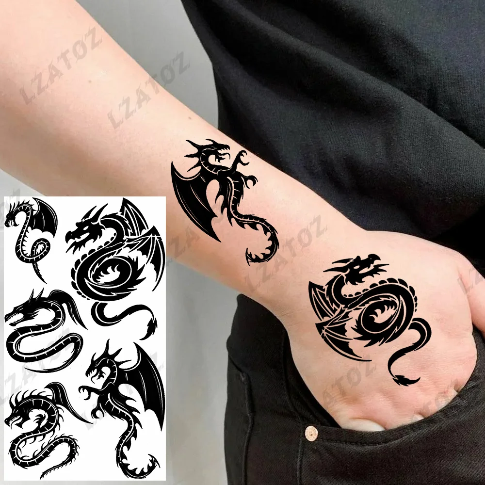 Sdrawing Eye Flower Temporary Tattoos For Woman Adults Rose Butterfly Tiny Fake Tattoo Sticker 3D Finger Waterproof Tatoos