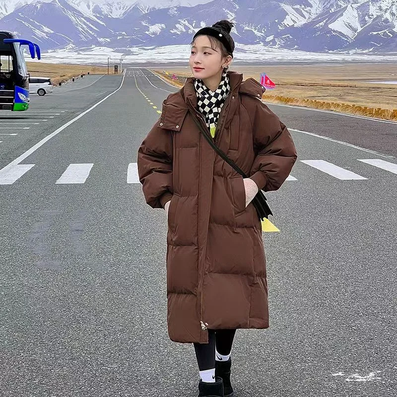 Toloer Thickness Down Cotton Clothes Korean Version Loose Long Knee Cotton-Padded Clothes 2024 Winter New Coat Ins Bread Clothing Tide-Outfit Ideas