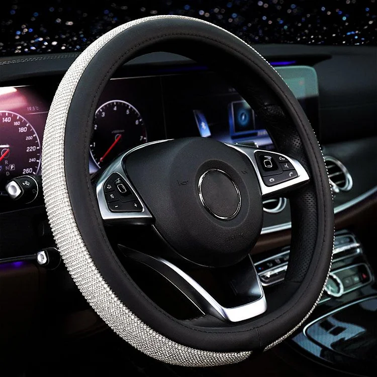 Bling Crystal Car Steering Wheel Covers 15"/38cm
