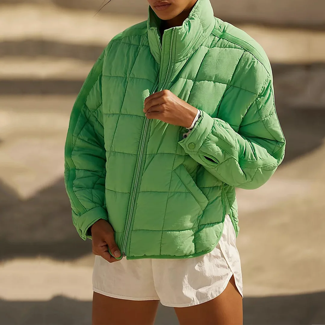 Casual Water Proof Quilted Zip-Up Puffer Jacket