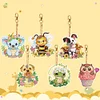 >SALE<6PCS Double Sided Round Diamond Painting Art Keychain Pendant (Animal World)