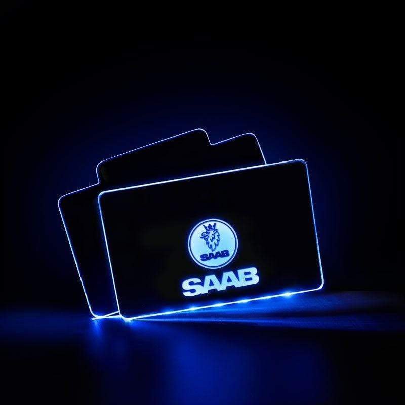 SAAB Acrylic LED Car Floor Mat For SAAB Atmosphere Light With RF Remote Control Car Interior Light Decoration voiturehub dxncar