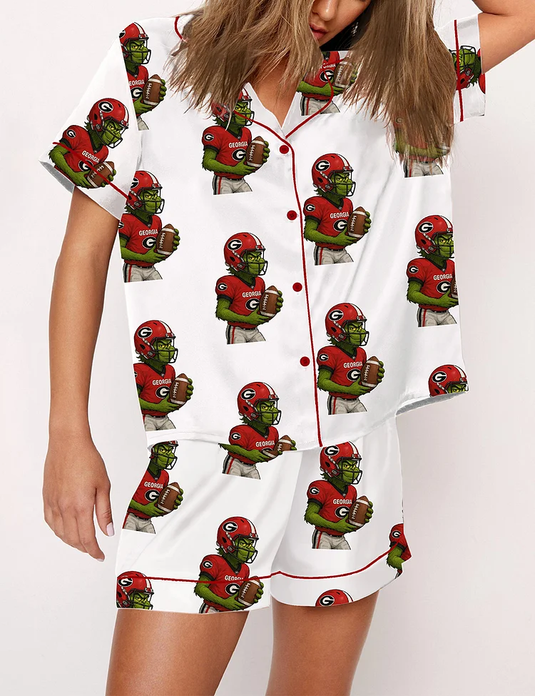 Women's Georgia Bulldogs Grinch Christmas Pajama Set