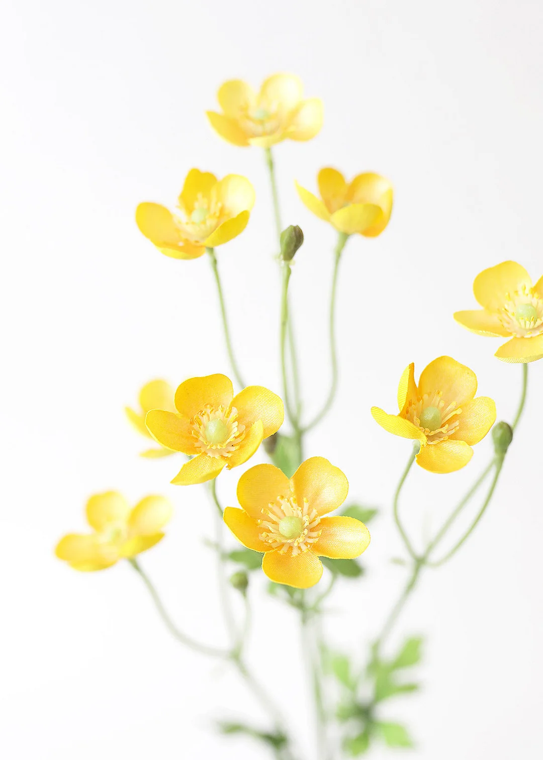 Artificial Buttercup Flowers in Yellow - 25"