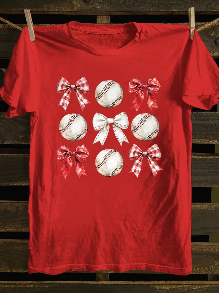 Baseball Bow T-shirt