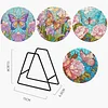 4PCS Diamond Painted Acrylic Butterfly Placemats Insulated Dish Mats with Holder