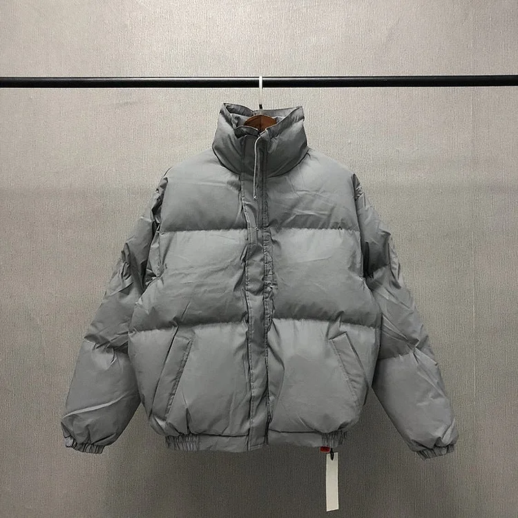 Fog Fear of God Essentials Coat Double-Line Cotton-Padded Jacket Reflective Colorful down Jacket Men's Warm Jacket