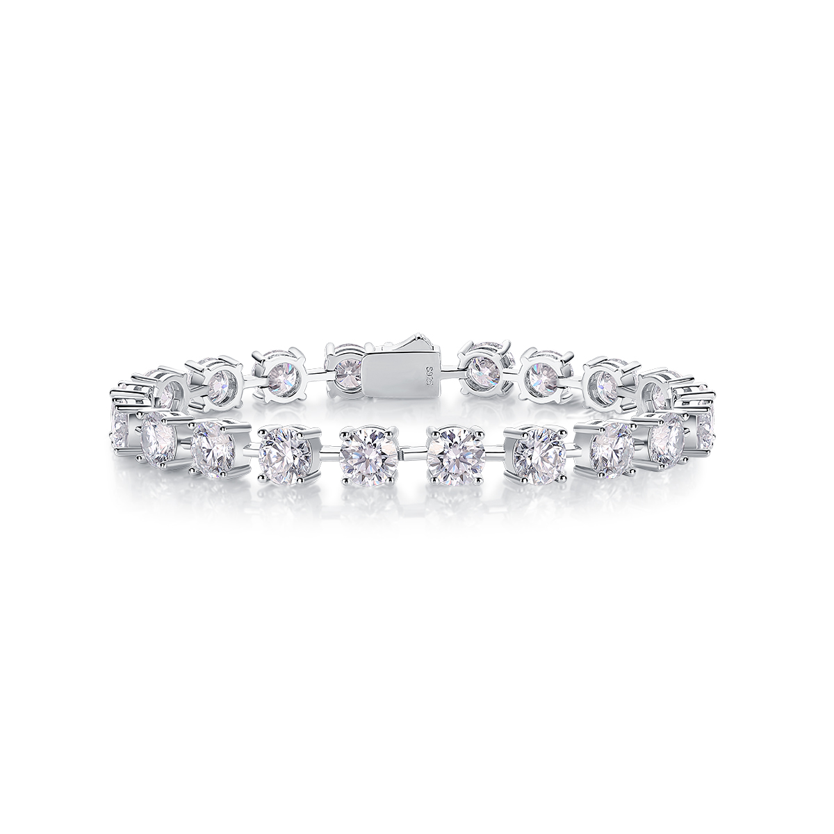  Moissanite Tennis Bracelet 925 Sterling Silver 18K Gold Plated Big Stone Design for Women Gift Comes with GRA Certificat
