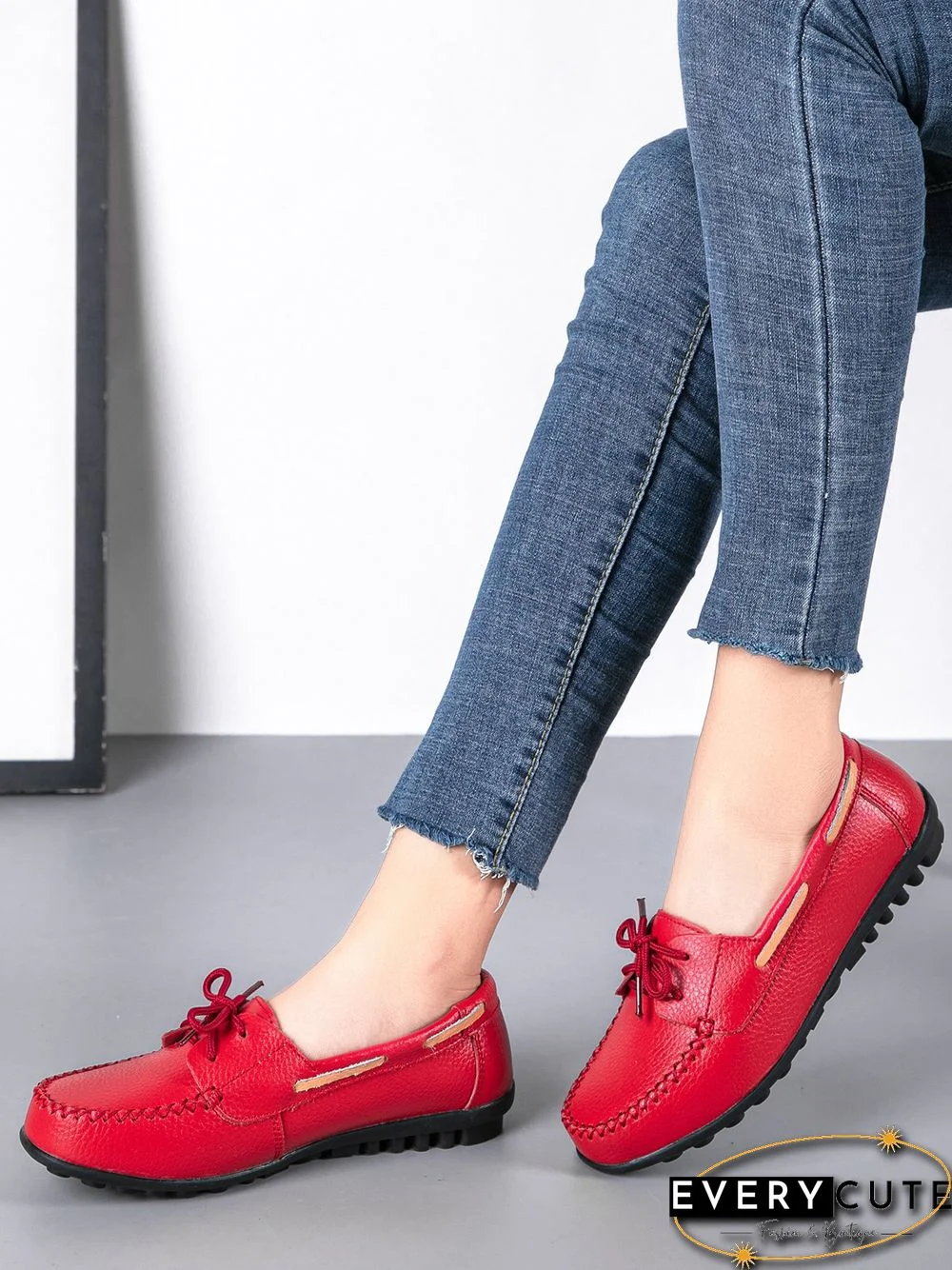 Retro Casual Simple Lace-up Flat Shoes