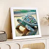 5D DIY Partial Special Shaped Drill Diamond Painting Sea Turtles Art With Frame Kit 17.2x17.2cm