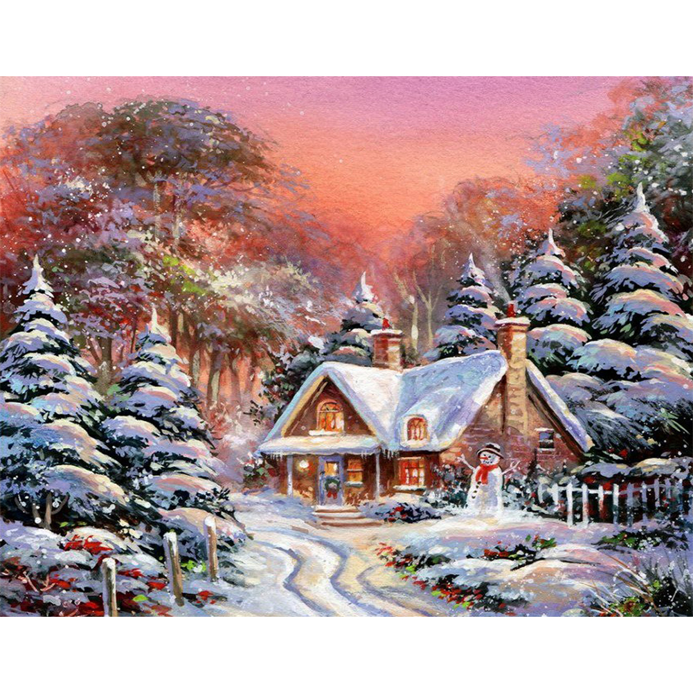 

Snow Village - Round Drill Diamond Painting - 50*40CM, 501 Original