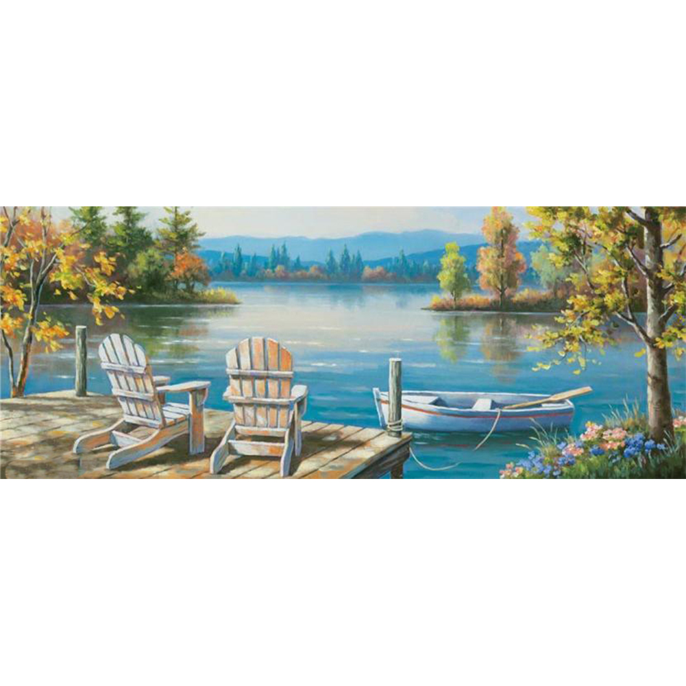 

Lakeside - Round Drill Diamond Painting - 80*30CM (Big Size), 501 Original