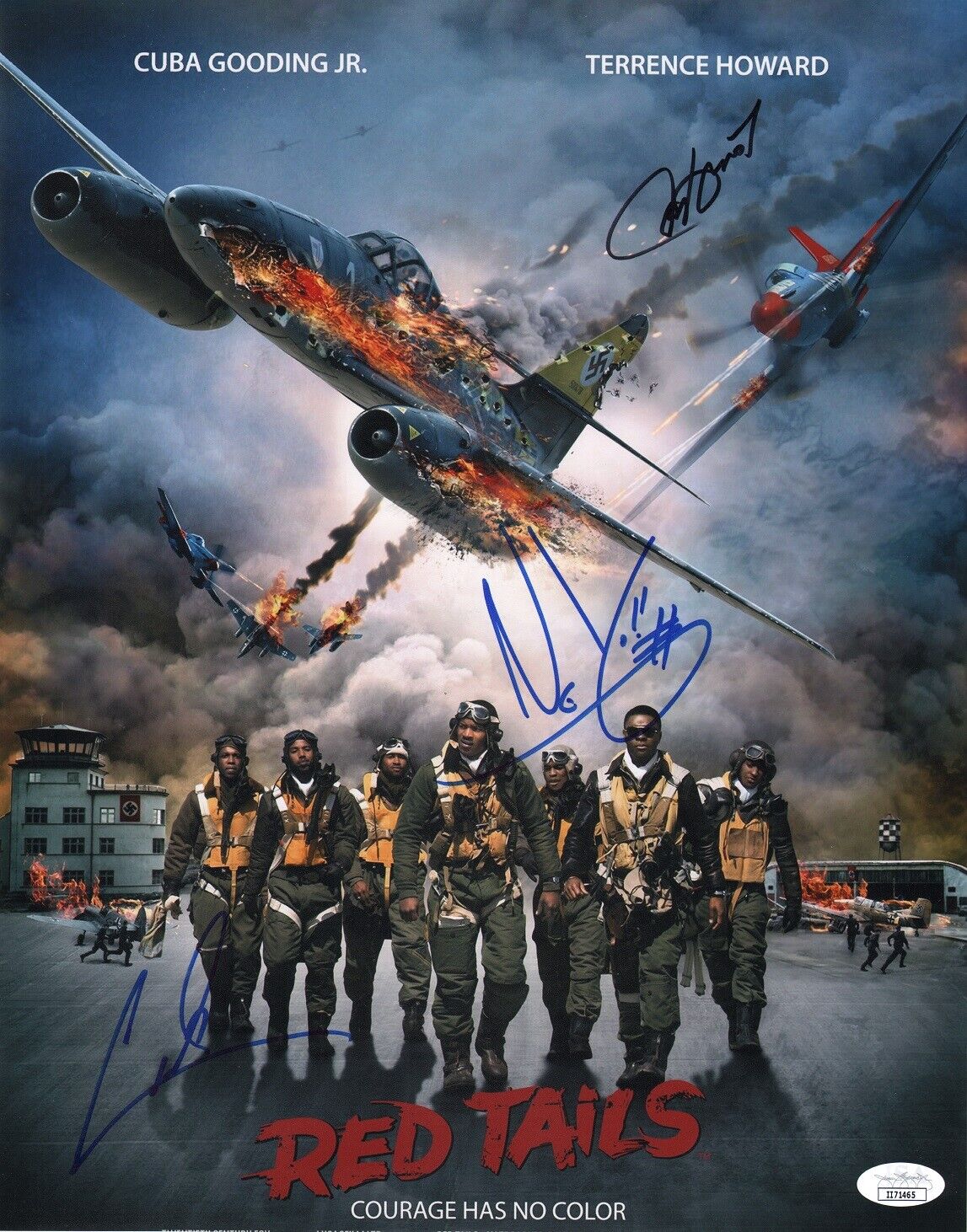 RED TAILS Cast x3 Hand-Signed Terrence Howard & Ne-Yo