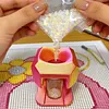Diamond Painting Organizer Funnel Fit Round Containers Portable Drill Funnel 2.56x1.97in for DIY Craft Easy Transfer Tools (Red Gold)