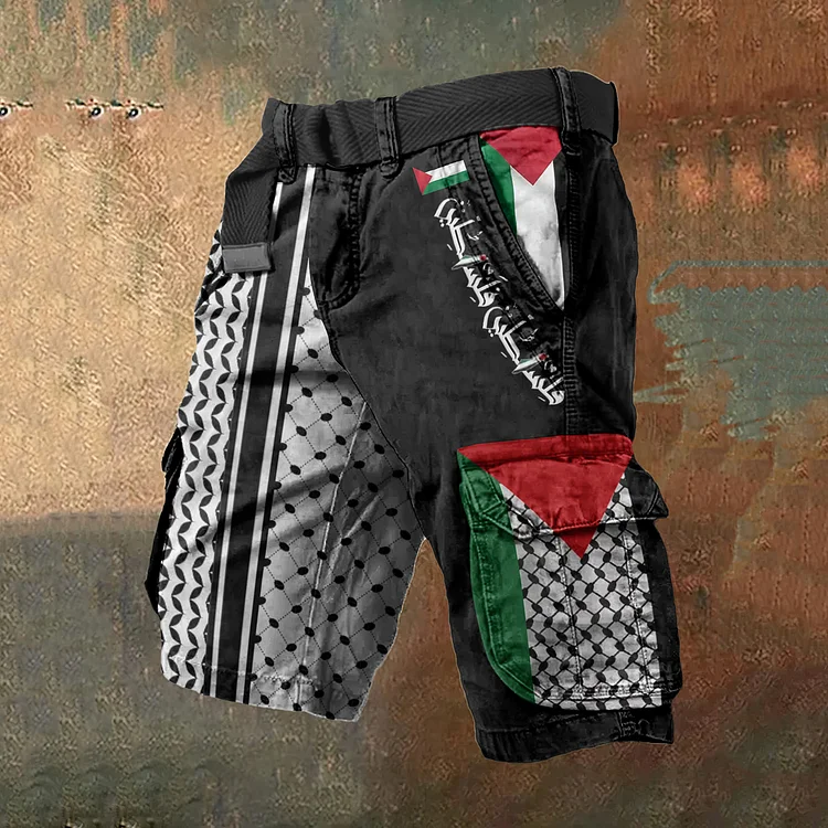 Hope Peace Forever And I Stand With Palestine Cargo Shorts (Belt Not Included)