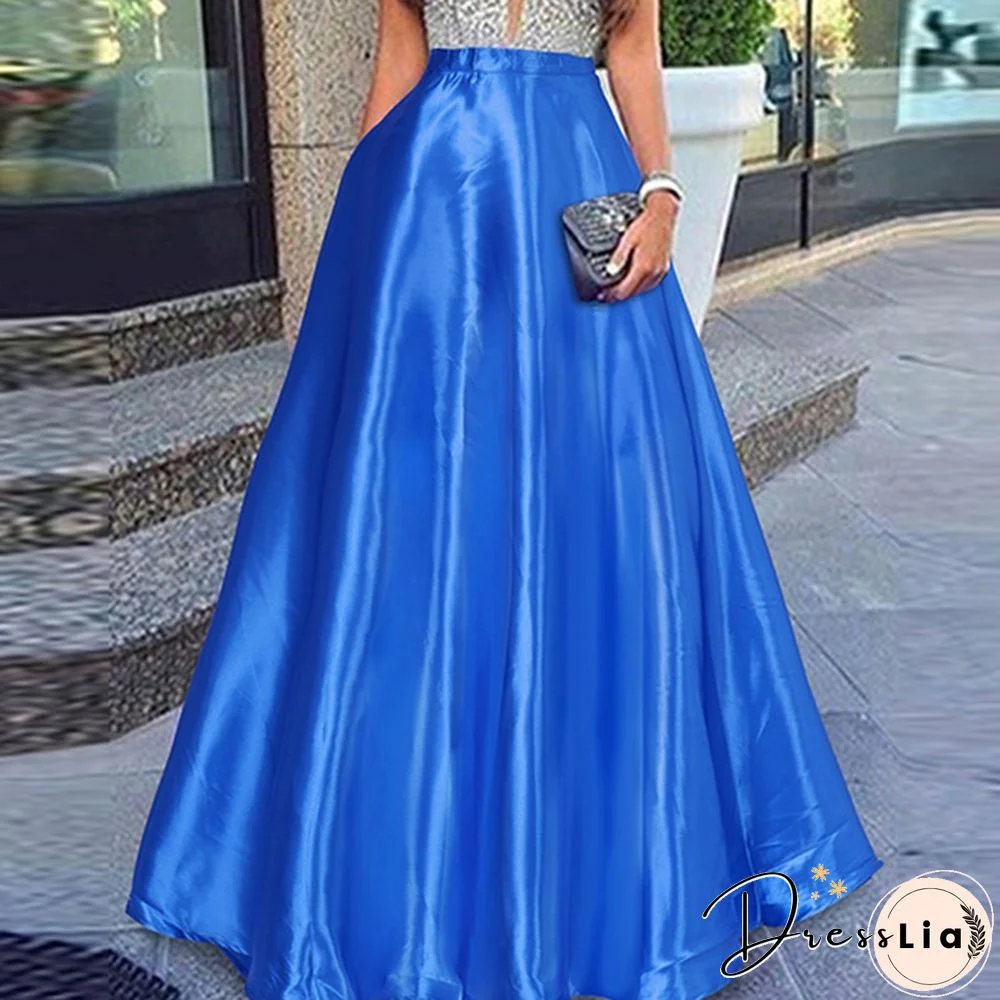 Women Summer Plus Size Party Clubbing Long Skirts Casual Long Dresses