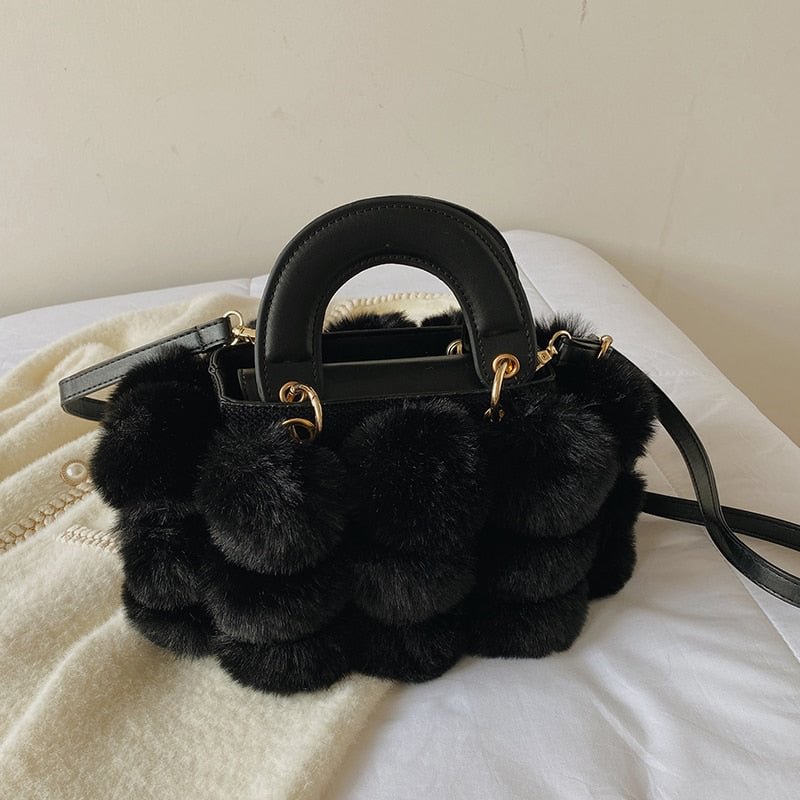 Luxury brand Ladies Tote bag 2021 Winter New High-quality Plush Women's Designer Handbag Travel Shoulder Messenger Bag Purses
