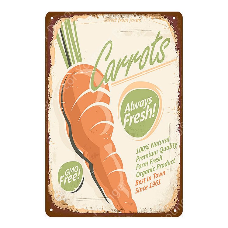 【20*30cm/30*40cm】Carrots - Vintage Tin Signs/Wooden Signs