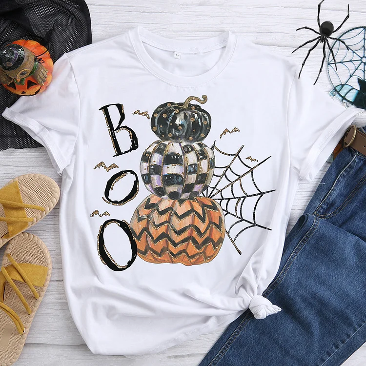 Halloween Pumpkin T-Shirt-07513-Annaletters