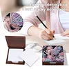 Wooden DIY Fairy Beauty Diamond Painting Kit Note Box with 160 Papers for Office