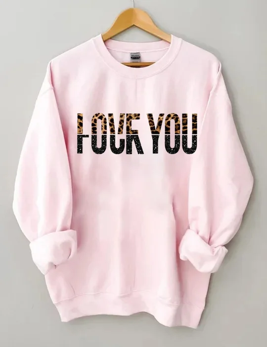 Love You Leopard Sweatshirt