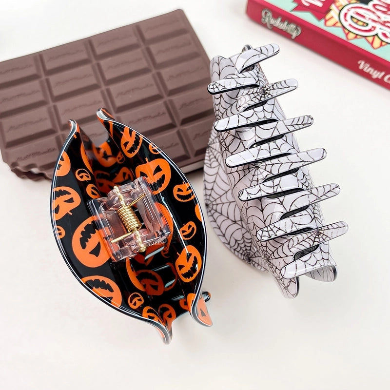 Halloween Minimalist Classic Style Women’s Pumpkin Spider PVC Hair Claws
