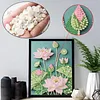 Diamond Painting-DIY Sparkling Special Shaped Pearl Drill Lotus(30x40cm)