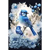 (40*60cm)Branch Bluebird - Round AB Drill Diamond Painting