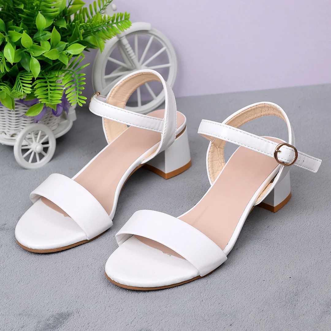 Yyvonne New High-Heeled Sandals Women's Coarse Heel Heel Women's Style Sandals Large Fashion Women's Shoes