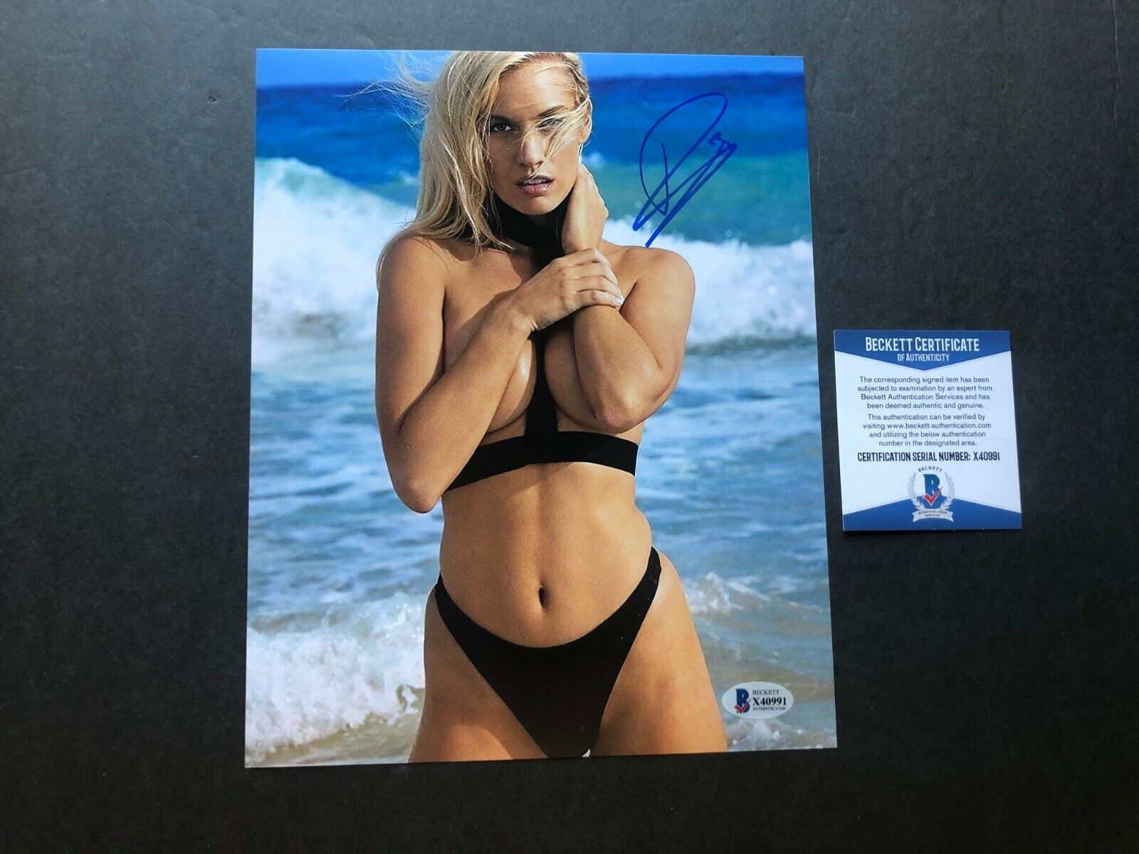 Paige Spiranac Hot! signed autographed sexy golf 8x10 Photo Poster painting Beckett BAS coa