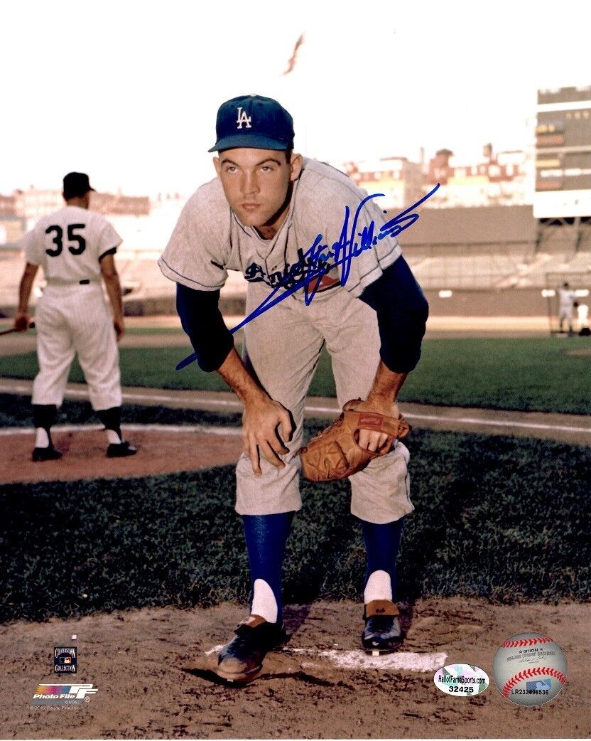 Signed 8x10 STAN WILLIAMS Los Angeles Dodgers Photo Poster painting - COA