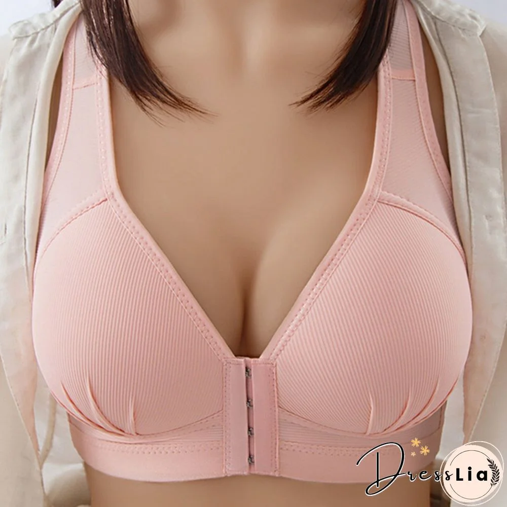 Sexy Plus Size Front Closure Sports Bra Push Up Fitness Underwear Shockproof BreathableGym Fitness Running Yoga Sports Top