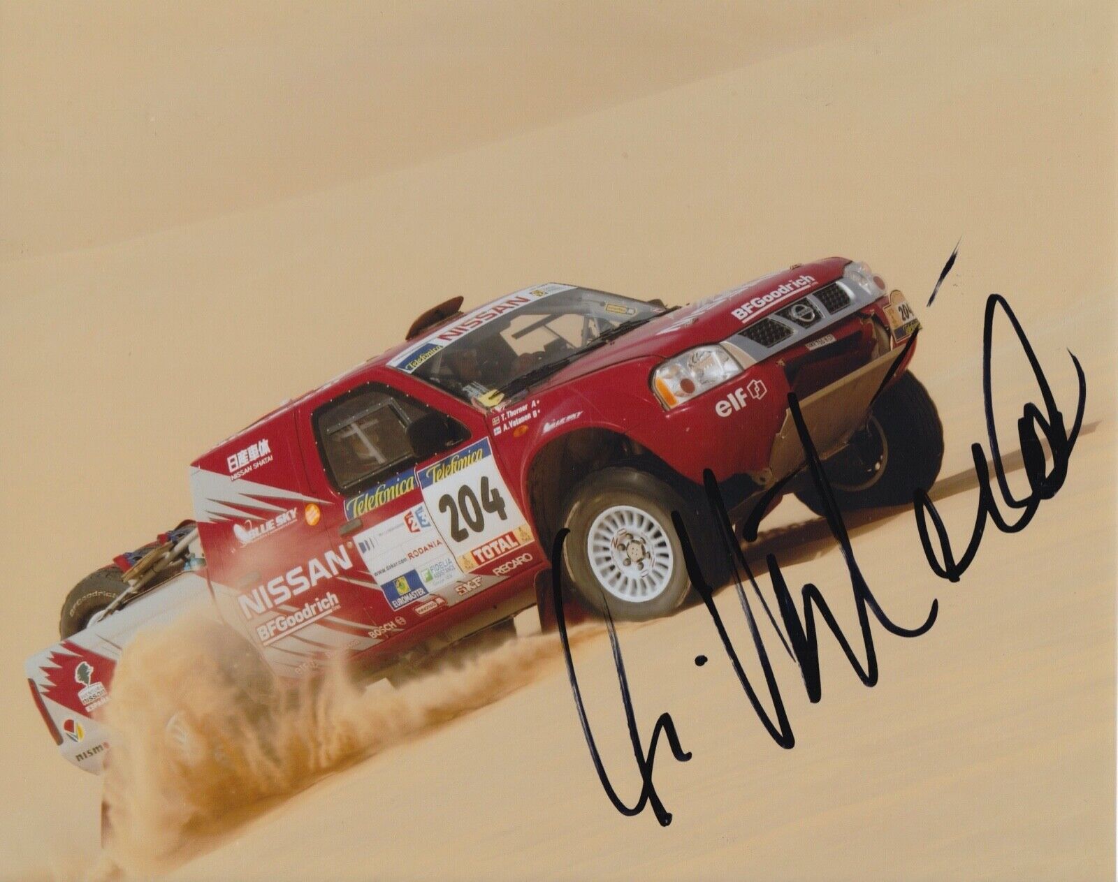 Ari Vatanen Hand Signed 10x8 Photo Poster painting Rally Autograph Mitsubishi