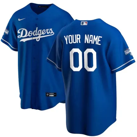 Men's Los Angeles Dodgers ACTIVE PLAYER Custom Blue 2020 World Series Champions Home Patch Stitched Jersey FNEH
