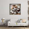Kitten Pouring Coffee-11CT Stamped Cross Stitch 40*40cm/15.75*15.75in tapestrymarket