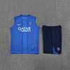 2025/2026 Psg Paris Pre-Match Training Blue Vest+Shorts Football1:1 Thai Quality