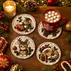 [Upgrade]4Pcs Acrylic Special Shape Xmas DIY Waterproof Diamond Painting Coaster Kit