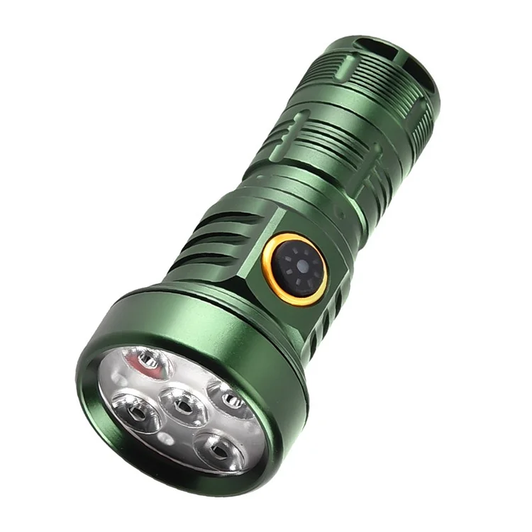 EDC Flashlight 2000 Lumens 5*LEDS Type C Rechargeable LED Flashlight