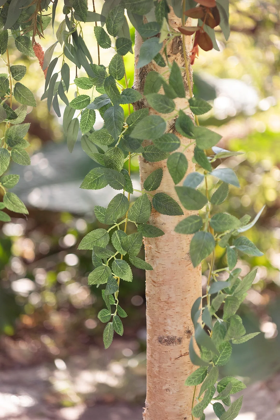 6.5ft Flower Garland with Hanging Vines in Sunset Terracotta
