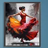 (US Only)Paint By Numbers Kit On Canvas DIY Oil Art Flamenco Picture Home Decor40x50cm