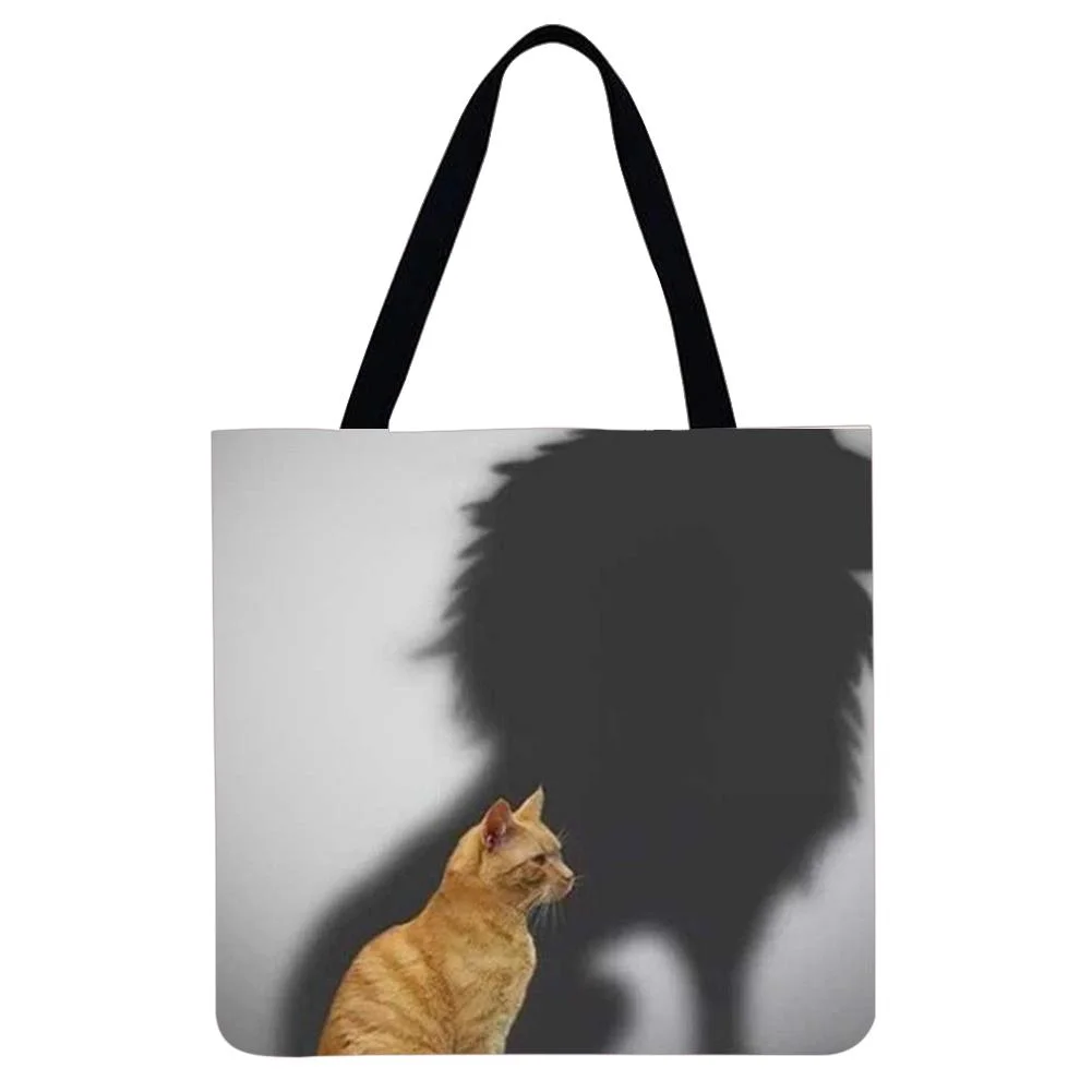Linen Tote Bag -  Cat